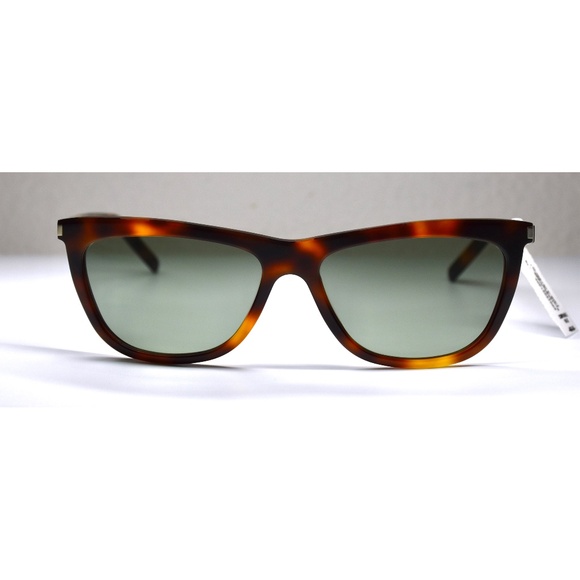 SAINT LAURENT SL515 003 WOMEN HAVANA GREEN CAT EYE SUNGLASSES. 58mm - Picture 8 of 16